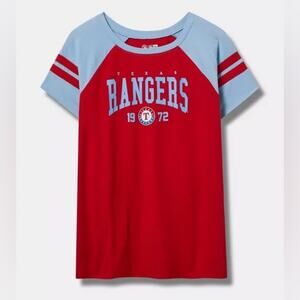 Torrid MLB Texas Rangers Cotton Varsity Ringer Tee